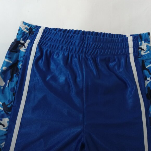 Vintage NBA Athletic Works Basketball Shorts Blue L Dazzle Shiny Men's Large 90s - Picture 3 of 15